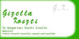 gizella koszti business card